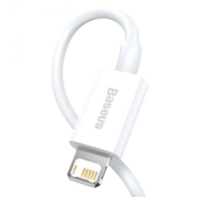 Baseus Дата кабель USB 2.0 AM to Lightning 2.0m Superior Fast Charging 2.4A white Baseus (CALYS-C02)