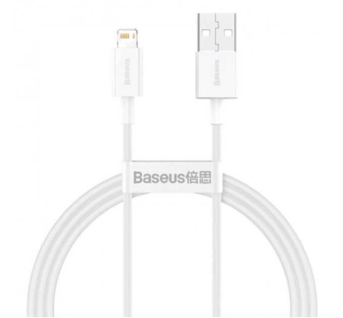 Baseus Дата кабель USB 2.0 AM to Lightning 2.0m Superior Fast Charging 2.4A white Baseus (CALYS-C02)