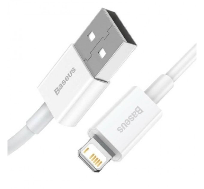 Baseus Дата кабель USB 2.0 AM to Lightning 2.0m Superior Fast Charging 2.4A white Baseus (CALYS-C02)