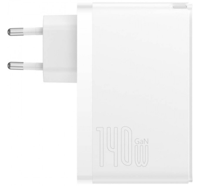 Baseus Зарядний пристрій Baseus GaN5 Pro Fast Charger 2C+U 140W + Cable 1.0m Type-C 240W white (CCGP100202)