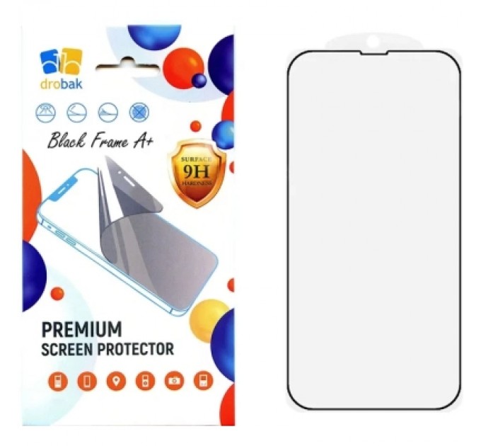 Drobak Скло захисне Drobak Apple iPhone 16e Black Frame A+ (383876)