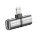 Promate Адаптер Promate Lightning - 2хLightning (M/F) iHinge Grey (ihinge-lt.grey)