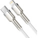 Baseus Кабель Baseus Cafule Metal USB-C-Lightning, 1м White (6953156202078)