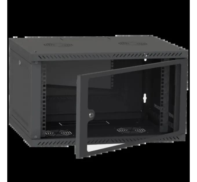Шафа настінна Ipcom 4U, 600*350, RAL9005 (СН-4U-060х035-ДС-9005)