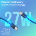 Promate Кабель Promate USB Type-C - Lightning (M/M), 3 A, 27 W, 1.2 м, EcoLine-Ci120 Navy (ecoline-ci120.navy)