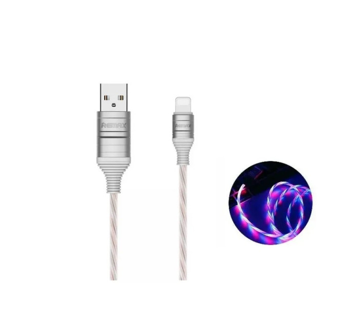 Remax Кабель Remax RC-130i USB - Lightning (M/M), 1 м, White (6954851297543)