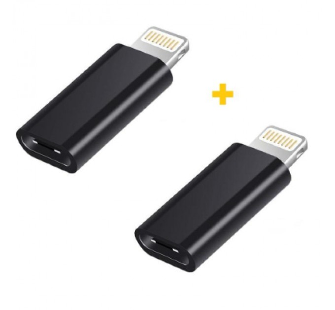 XoKo Перехідник USB-C F to Lightning M 2PCS black XoKo (XK-AC015-BK2)