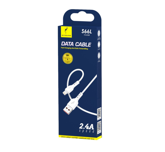 SkyDolphin Кабель SkyDolphin S66L USB - Lightning (M/M), 1 м, White (SDUSB-000647)