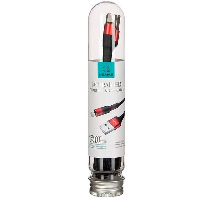 Usams Кабель Usams US-SJ220 USB - Lightning, 1.2 м, Red (SJ220IP02)