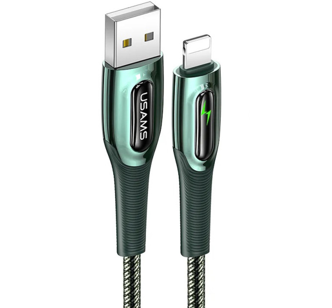Usams Кабель Usams US-SJ469 USB - Lightning, 1.2 м, Dark Green (SJ469USB02)