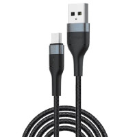 Кабель Foneng X51 Spiral Braided Cable USB - micro USB (M/M), 3 A, 1 м, Black (X51-CA-MU)