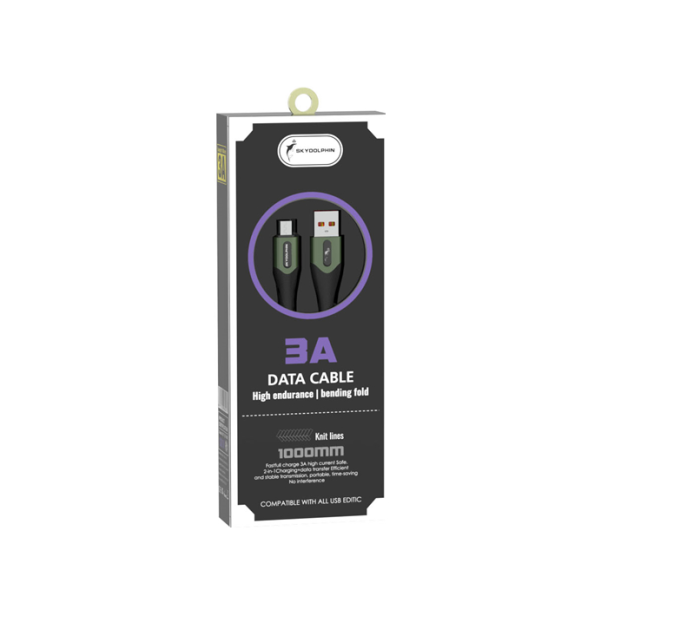 SkyDolphin Кабель SkyDolphin S01V USB - micro USB (M/M) 1м, Dark Green (USB-000584)