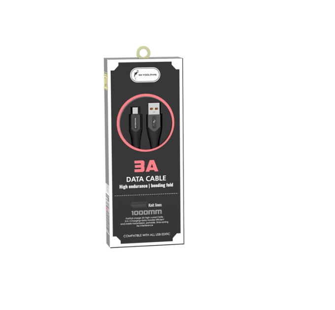 SkyDolphin Кабель SkyDolphin S01V USB - micro USB (M/M), 1 м, Black (USB-000585)