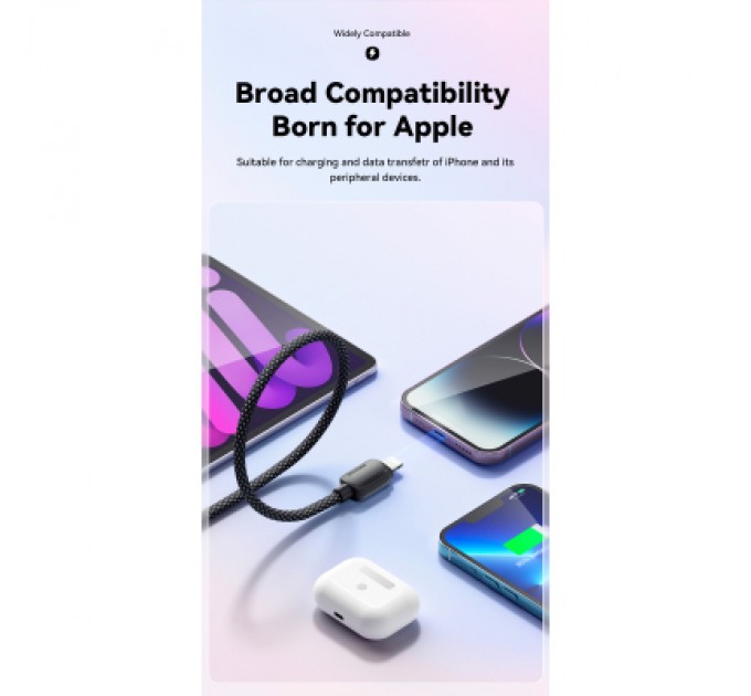 Essager Дата кабель USB-C to Lightning 2.0m 20W white Essager (EXCTL-WLA02-P)