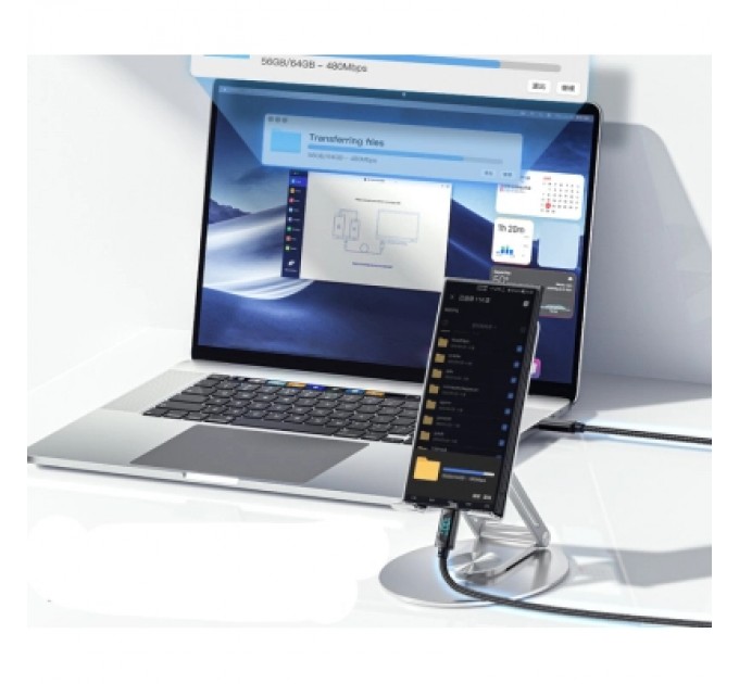 Essager Дата кабель USB 2.0 AM to USB-C 2.0m 7A LED black Essager (EXCT-XYA01-P)