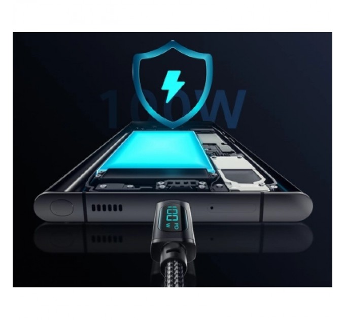 Essager Дата кабель USB 2.0 AM to USB-C 2.0m 7A LED black Essager (EXCT-XYA01-P)