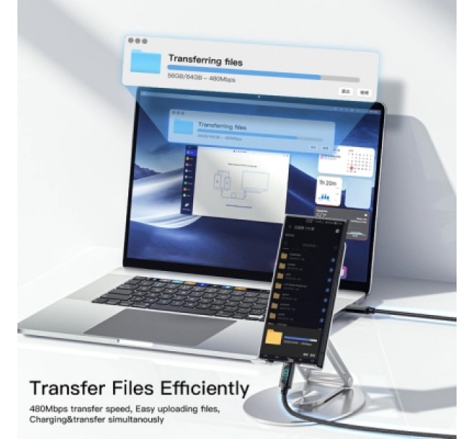 Essager Дата кабель USB-C to USB-C 1.0m 100W LED black Essager (EXCTT1-XY01-P)