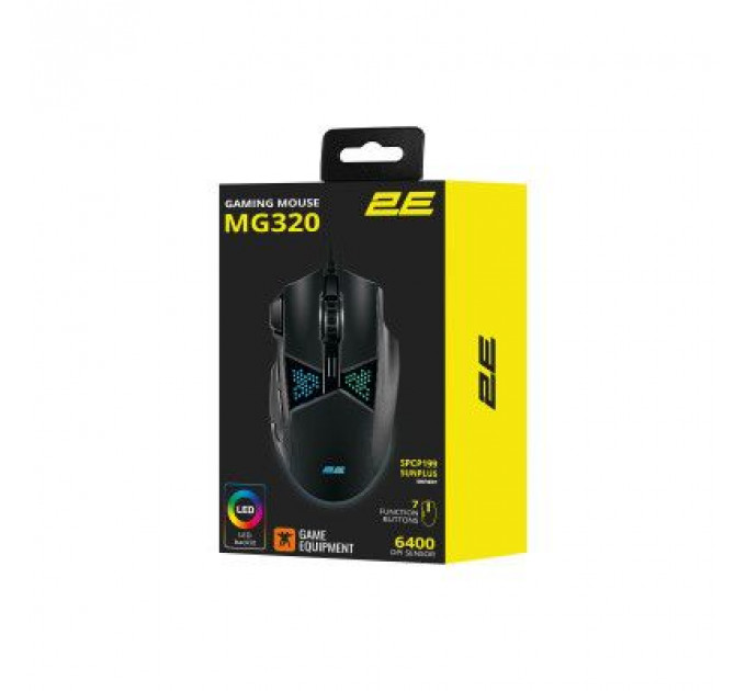 Мишка 2E MG320 RGB USB Black (2E-MG320UB)