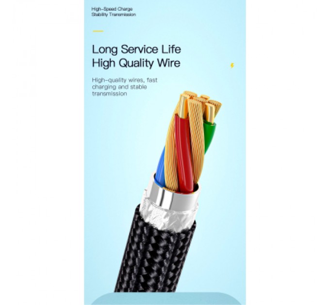 Essager Дата кабель USB 2.0 AM to USB-C 3.0m 7A black Essager (EXCT-XCC01)