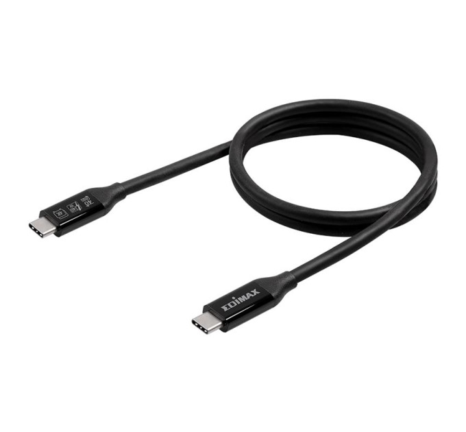Edimax Кабель Edimax UC4 V2 USB Type-C - USB Type-C (M/M), Thunderbolt 3, 240 W, 20 V, 5 A Max, 1 м, Black (UC4-010TB)