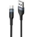 Foneng Кабель Foneng X51 Spiral Braided Cable USB - USB Type-C (M/M), 3 A, 1 м, Black (X51-CA-TC)