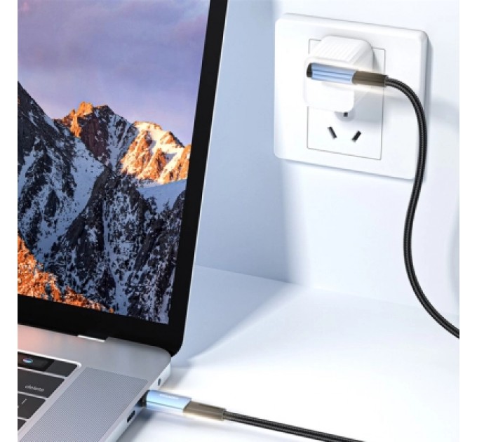 Essager Дата кабель USB-C to USB-C 3.0m 100W 90° corner black Essager (EXCTT1-CGWTC01)