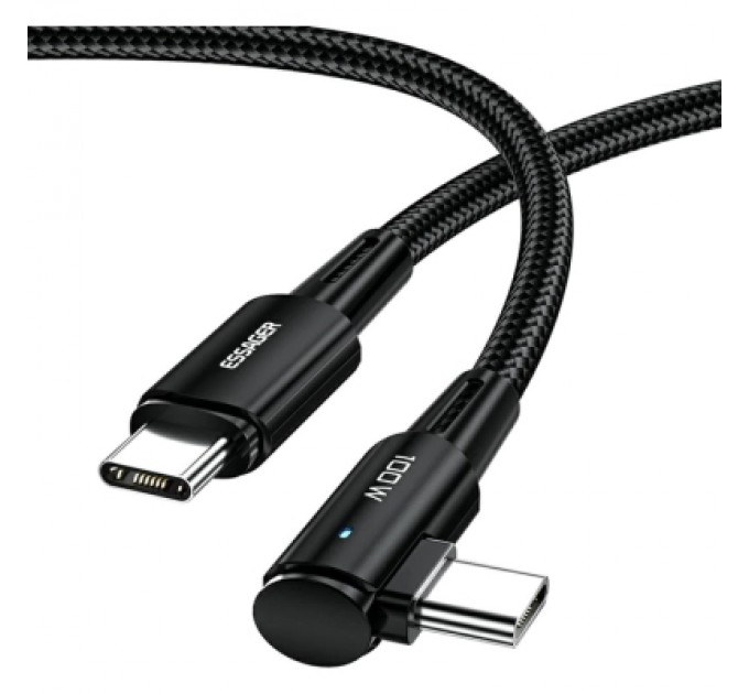 Essager Дата кабель USB-C to USB-C 3.0m 100W 90° corner black Essager (EXCTT1-CGWTC01)