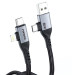 Foneng Кабель Foneng X92 4-in-1 (60W) USB/USB-C - USB-C/Lightning, 1 м, Black (X92-CA-FIO)