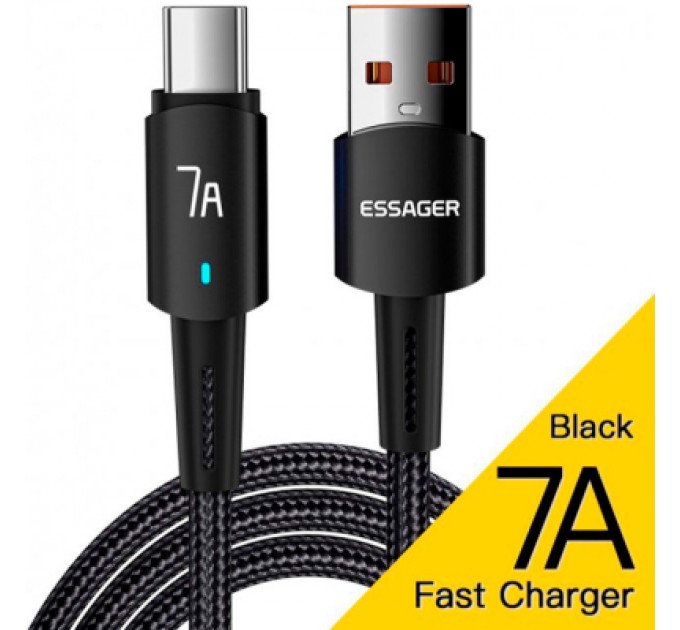 Essager Дата кабель USB 2.0 AM to USB-C 1.0m 100W black Essager (EXC7A-CG01-P)