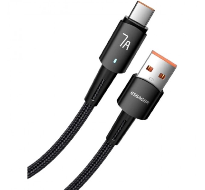 Essager Дата кабель USB 2.0 AM to USB-C 3.0m 100W black Essager (EXC7A-CGC01-P)