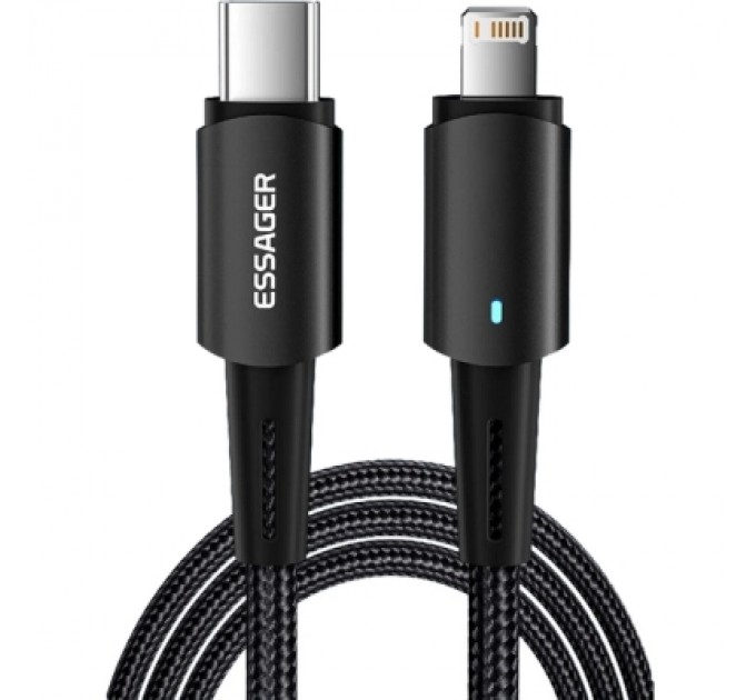 Essager Дата кабель USB-C to Lightning 2.0m 20W black Essager (EXCTL-CGA01)