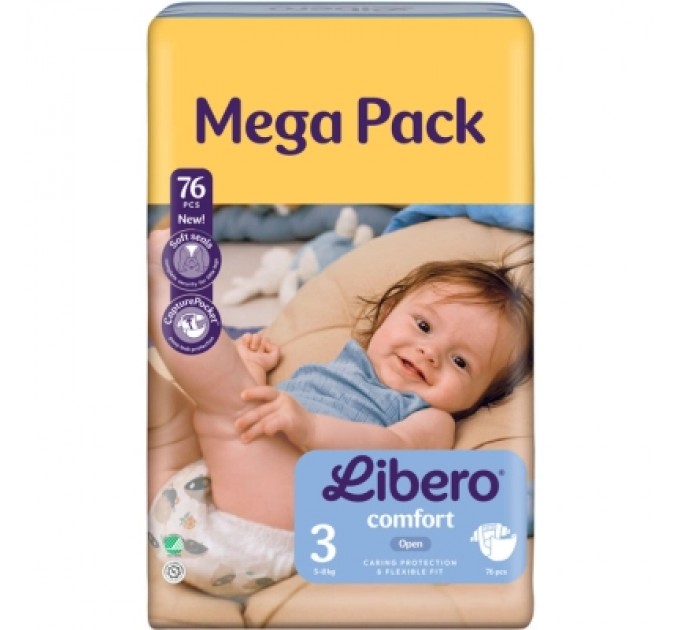 Libero Підгузки Libero Comfort Розмір 3 (5-8 кг) 76 шт (7310361157422)