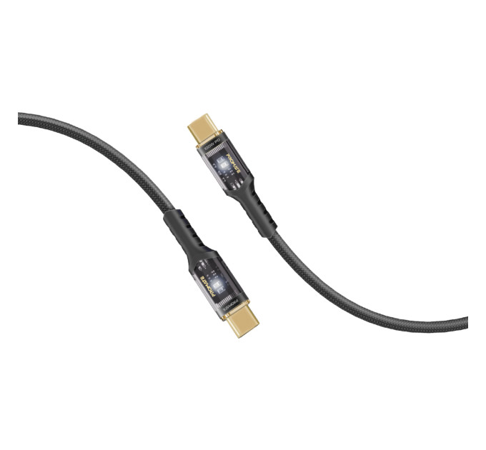 Promate Кабель Promate USB Type-C - USB Type-C (M/M), 5 A, 100 W, 1.2 м, Lucidline-CC120 Black (lucidline-cc120.black)