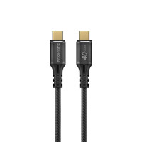 Кабель Promate USB Type-C - USB Type-C (M/M), 5 A, 240 W, 1 м, PowerBolt240 Black (powerbolt240-1m.black)