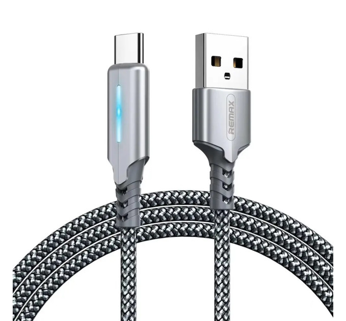 Remax Кабель Remax RC-123a Gonyu USB - USB Type-C (M/M), 2.4 A, 1 м, Silver (6972174151915)