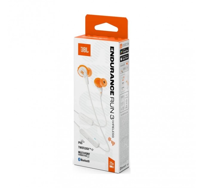 JBL Bluetooth-гарнітура JBL Endurance Run 3 BT White (JBLENDURRUN3BTWHT)
