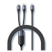 Usams Кабель Usams US-SJ550 U71 USB Type-C - Lightning + USB Type-C, 100W, 1.2 м, Black (6958444977065)