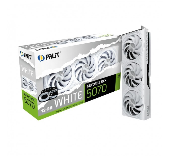 Palit Відеокарта GF RTX 5070 12GB GDDR7 White OC Palit (NE75070U19K9-GB2050W)