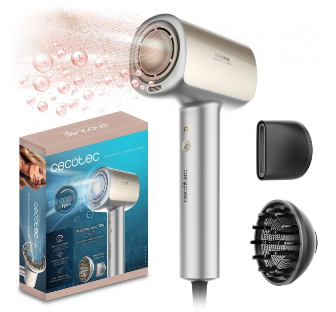 Cecotec Фен Cecotec DryGlam Nano Plasma Aluminum (A01_EU01_101440)