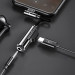 SkyDolphin Перехідник SkyDolphin AU03 USB USB-C - Jack 3.5 + USB-C (M/F), Black (ADPT-00027)