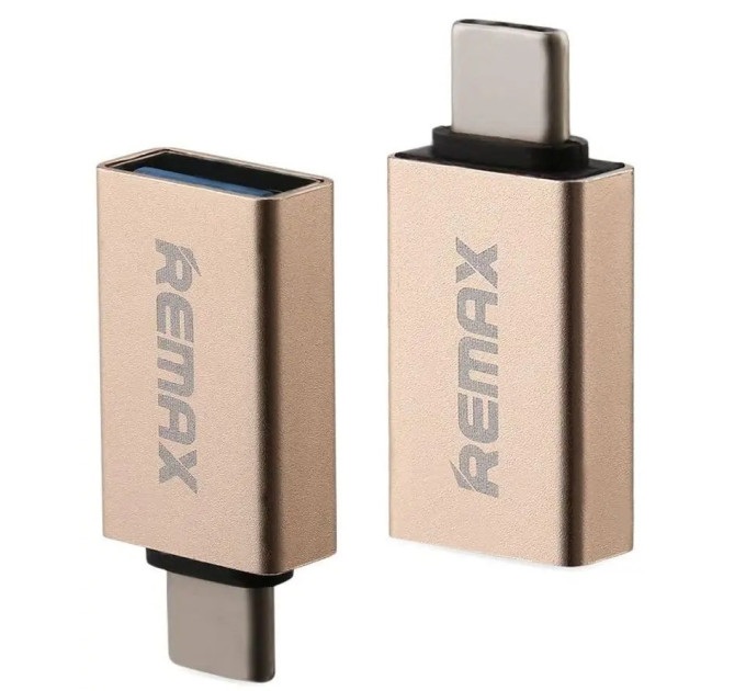 Remax Адаптер Remax Glance USB-USB Type-C RA-OTG1 Gold (6954851289753)