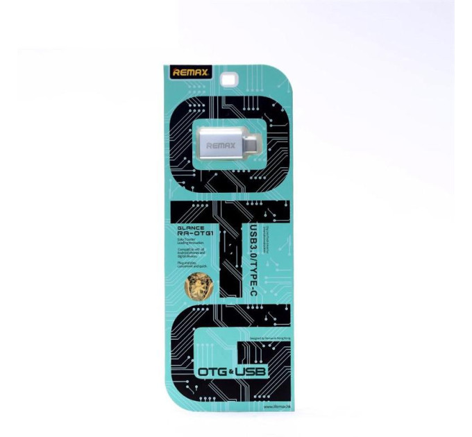 Remax Адаптер Remax Glance USB-USB Type-C RA-OTG1 Silver (2000700004672)