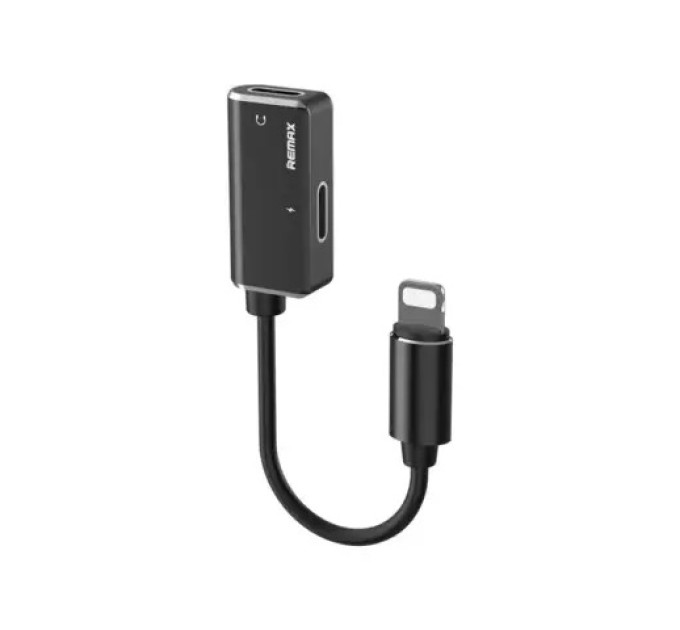 Remax Адаптер Remax RL-LA02i Enjoy 2in1 Lightning-2 Lightning, 12см, Black (6954851297994)