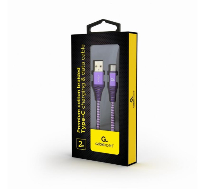 Cablexpert Кабель Cablexpert USB - USB Type-C V 2.0 (M/M), 2 м, Purple/White (CC-USB2B-AMCM-2M-PW)