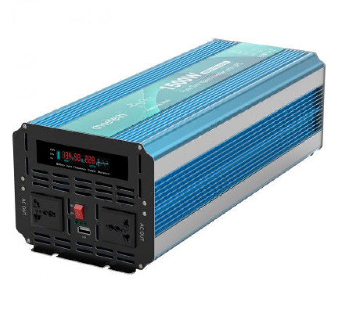 Choetech Автомобільний інвертор Choetech 12/220V 1500Вт, з функцією ДБЖ, чиста синусоїда (INV-C1500WUPS-EU)