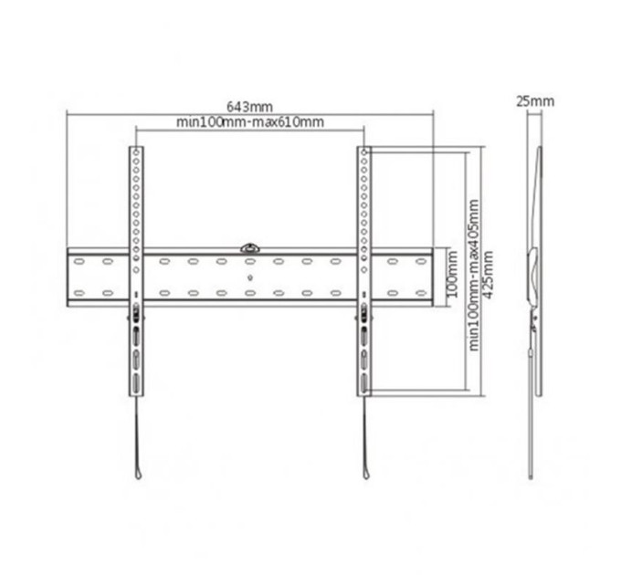 Gembird Кронштейн Gembird WM-70F-01 (VESA600х400)