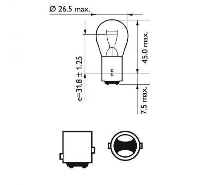 Philips Автолампа Philips 21/5W (12499 B2)