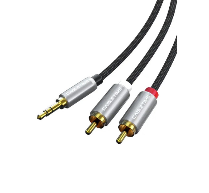 Cabletime Кабель Cabletime 3.5 мм - 2xRCA (M/M), 1 м, Black (CF13H)