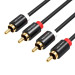 Vention Кабель Vention 2хRCA - 2хRCA (M/M), 1 м, Black (VAB-R06-B100)