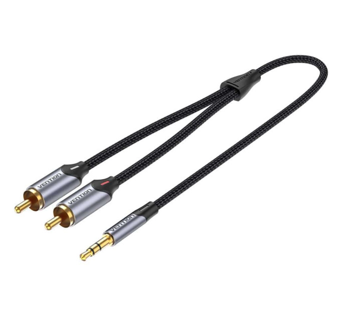 Vention Кабель Vention 3.5 мм - 2xRCA (M/M), 1.5 м, Black (BCNBG)